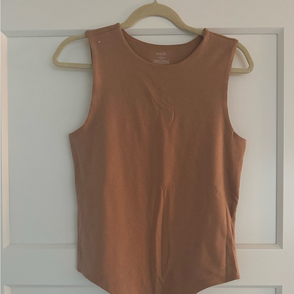 NUUDS Size Large Bodysuit Sleeveless Stretch Top Never Worn!